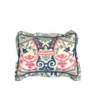 Peacock Alley Catalina‎ Watercolor Coral 100% Linen Accent Decorative Pillow